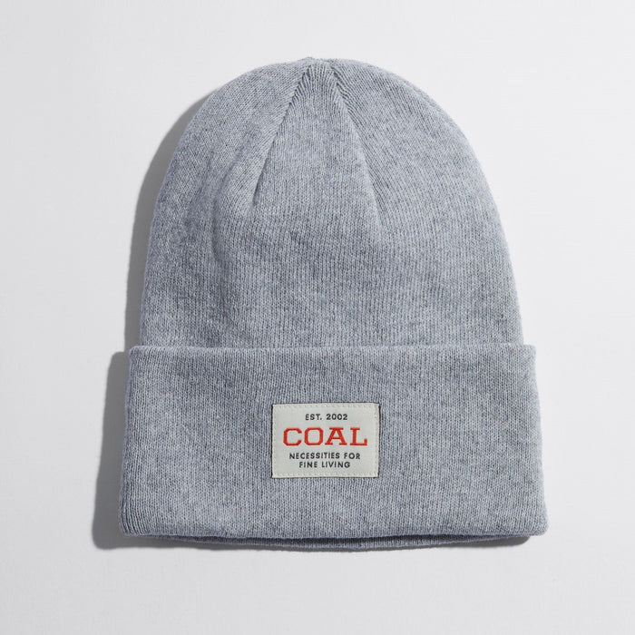 Coal The Recycled Uniform Wool Polyester Knit Cuff Beanie Light Heather Grey New