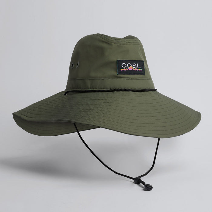 Coal The Stillwater Packable Bucket Full Brim Hat, Medium 57 cm, Olive Green New
