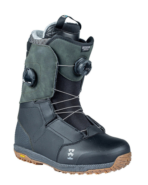 Rome Libertine Double Boa Snowboard Boots Men's Size 11.5 Black/Olive New 2024