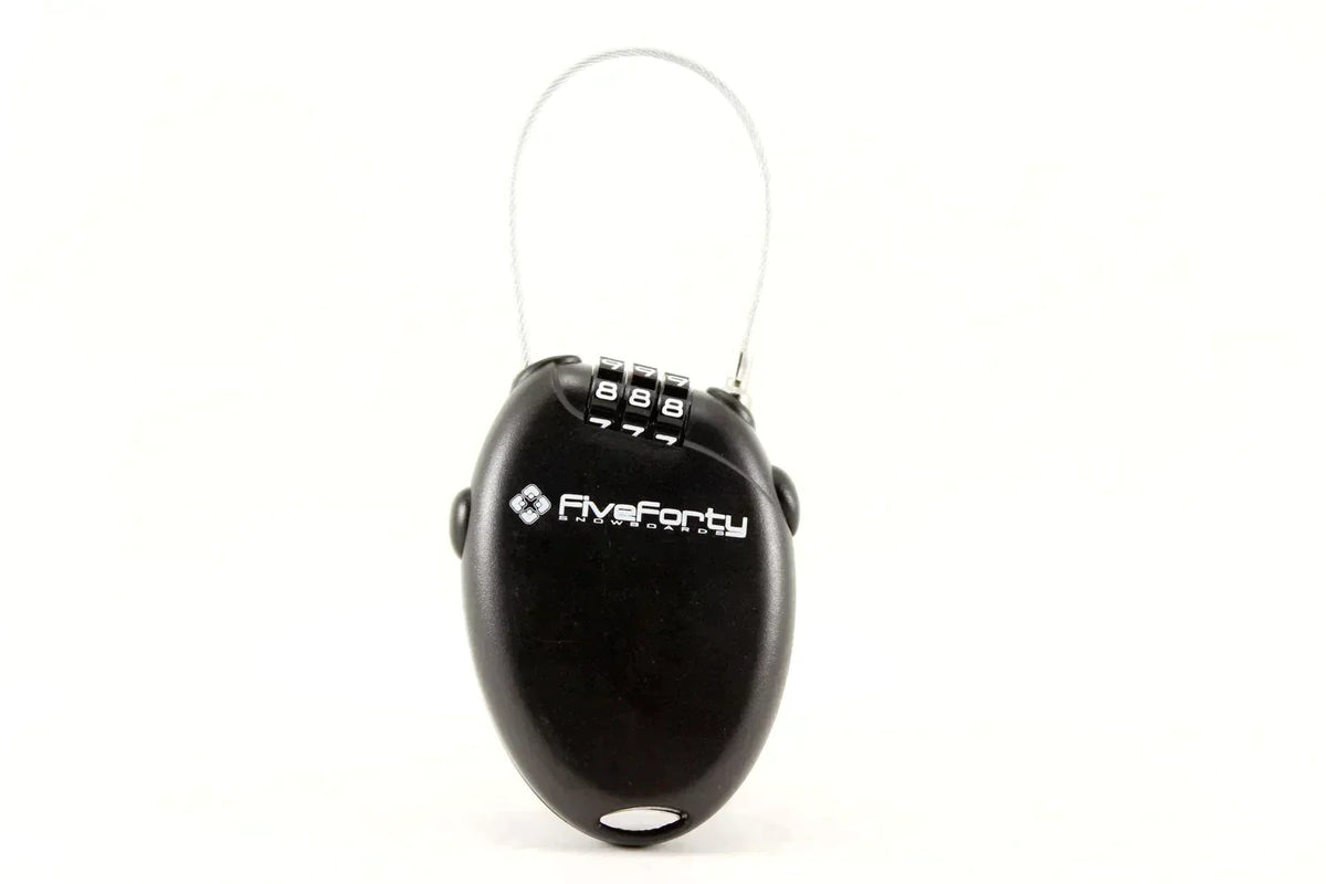 540 Mini Retractable Cable Lock Snowboard Mini Lock Black