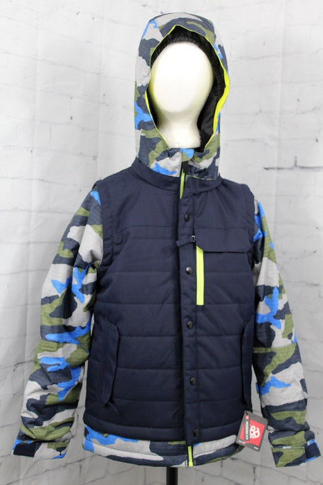 686 Scout Insulated Snow Jacket Boy's Youth Medium (12) Navy Colorblock