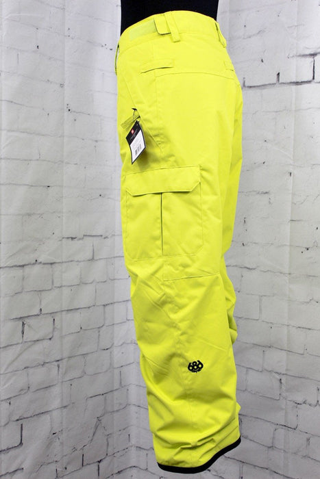 686 Infinity Insulated Cargo Snowboard Pants Boy's Youth Medium Sulphur