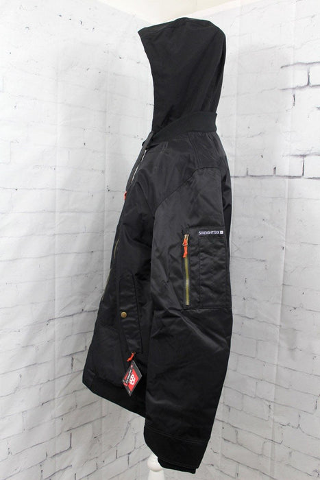 686 Bomber Insulated Snowboard Jacket Men's Large Black Satin
