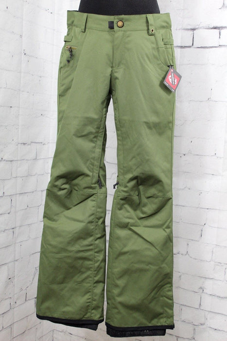 686 Crystal Shell Snowboard Pants Women's Small, Surplus Green