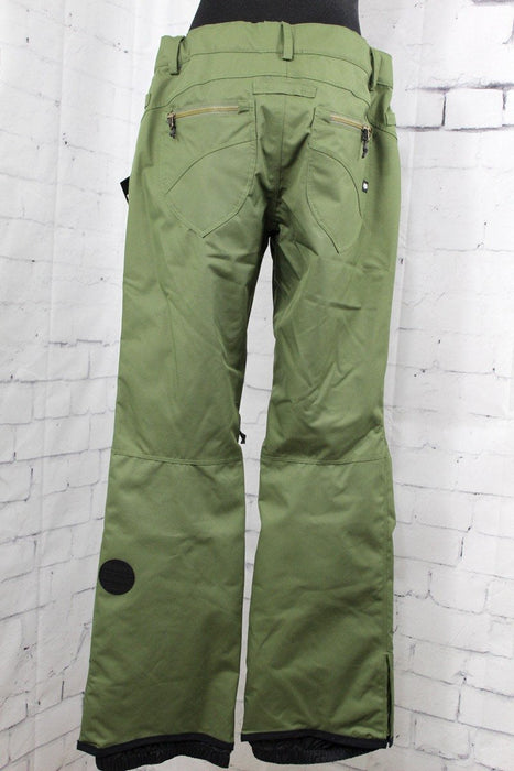 686 Crystal Shell Snowboard Pants Women's Small, Surplus Green