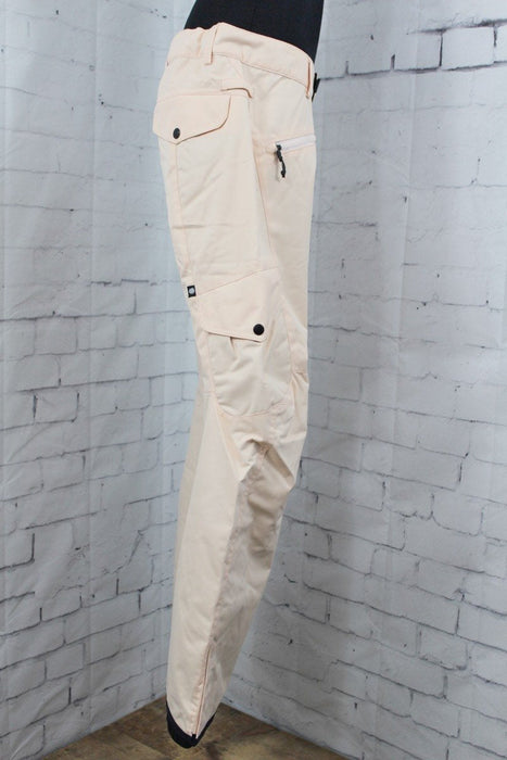 686 Mistress Insulated Cargo Snowboard Pants Women's Small, Bellini /Off White