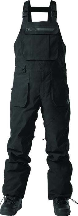 Thirtytwo Basement Bib Shell Snowboard Pants, Mens Large, Solid Black New