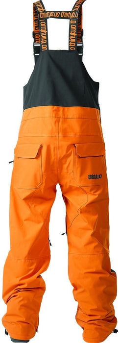 Thirtytwo Basement Bib Shell Snowboard Pants, Mens Medium, Black / Orange New