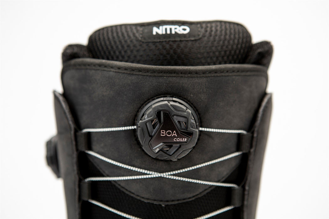Nitro Chase Dual Boa Snowboard Boots, US Men's 11.5, Black New 2024