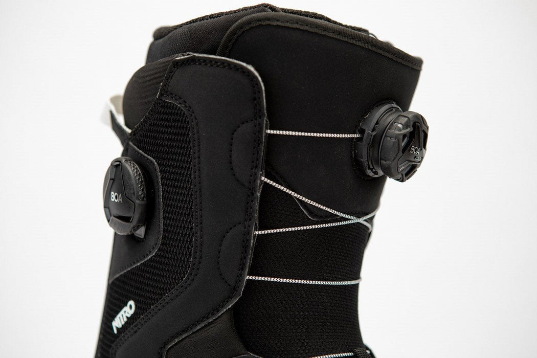 Nitro Club Dual Boa Snowboard Boots, US Men's 12, Black/White New