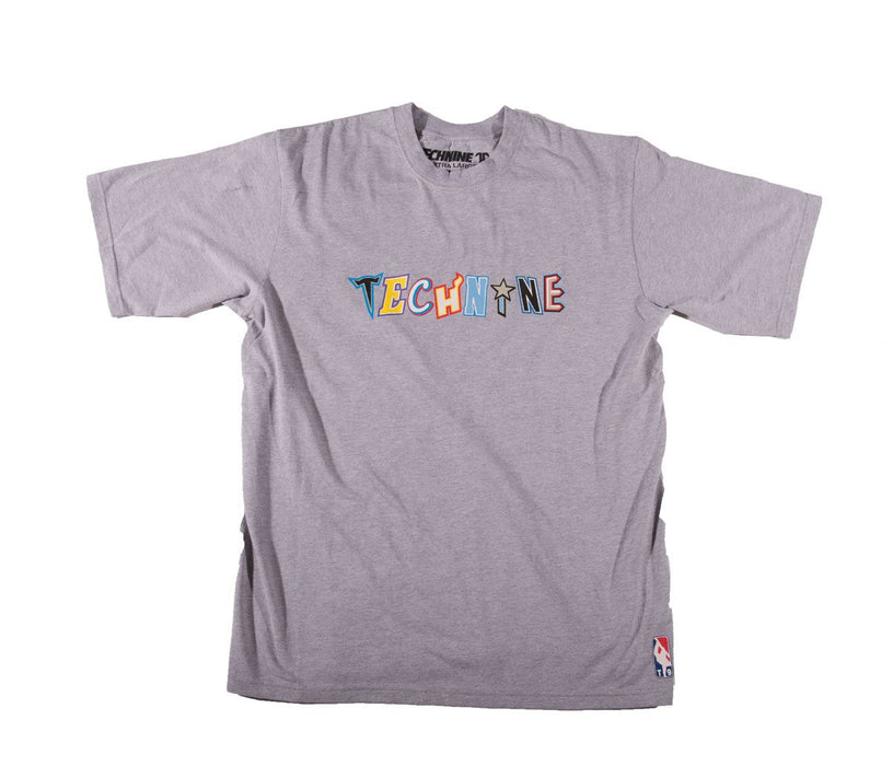 Technine Mens All Star Short Sleeve T-Shirt Small Athletic Gray New
