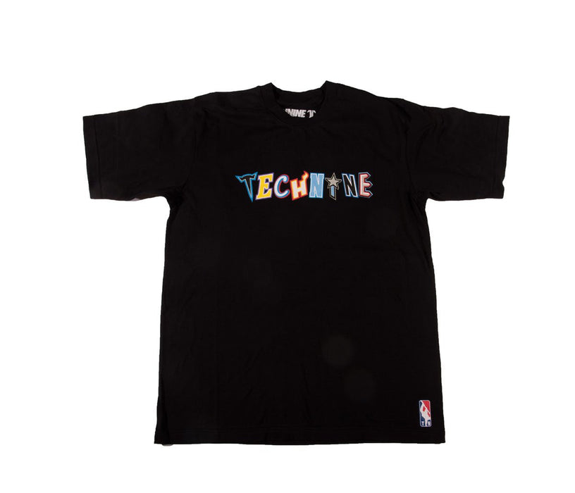 Technine All Star Short Sleeve T-Shirt Mens Size Medium Black New