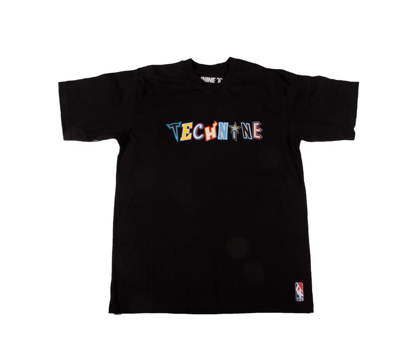 Technine Mens All Star Short Sleeve T-Shirt XL Black New