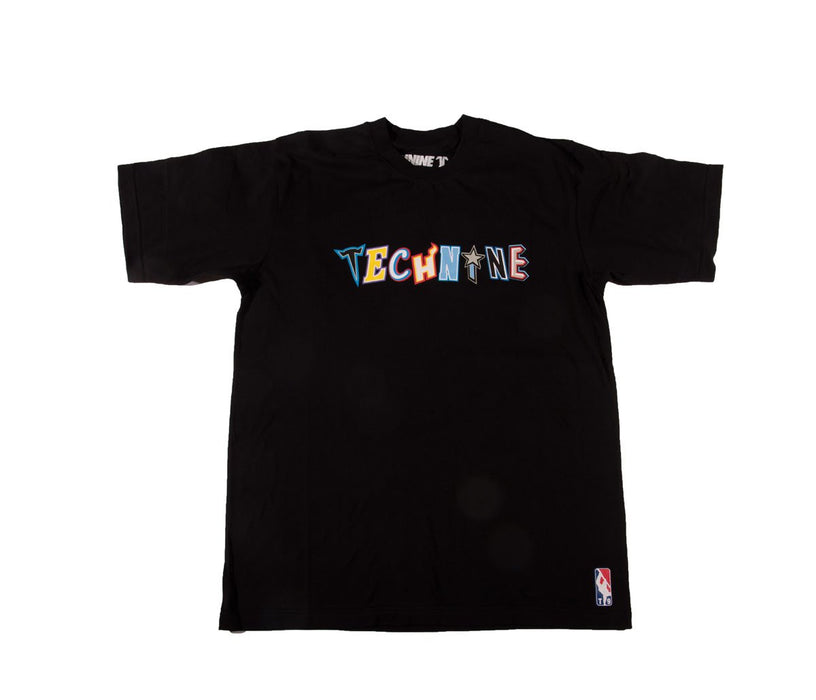 Technine All Star Short Sleeve T-Shirt Mens Size Small Black New