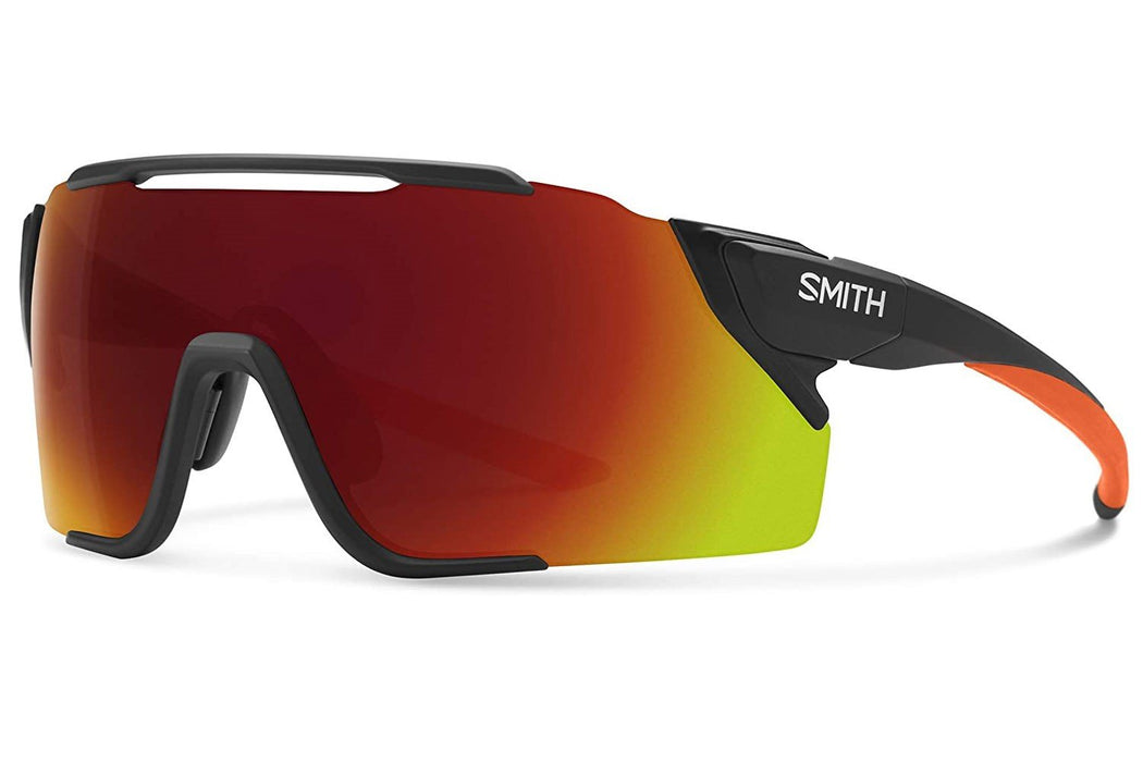 Smith Attack Max Sunglasses Matte Black ChromaPop Platinum Mirror + Bonus Lens