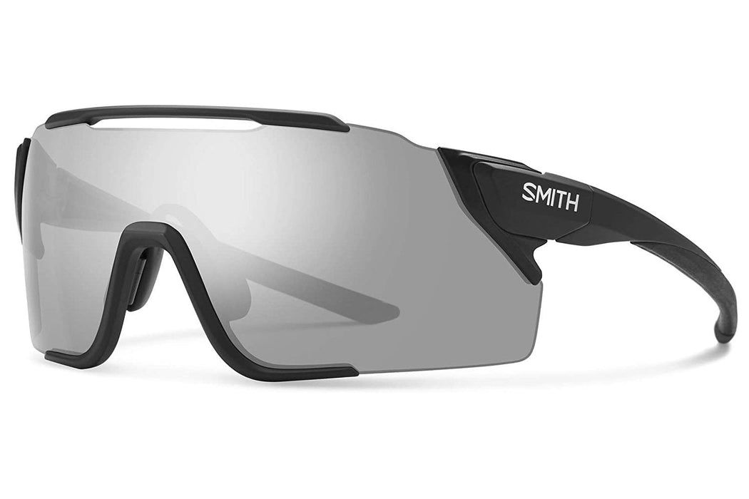 Smith Attack Max Sunglasses Matte Black ChromaPop Platinum Mirror + Bonus Lens