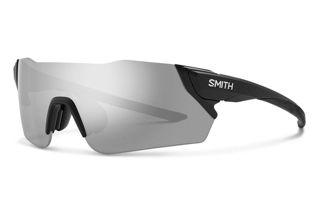 Smith Attack Sunglasses Matte Black ChromaPop Platinum Mirror + Bonus Lens New
