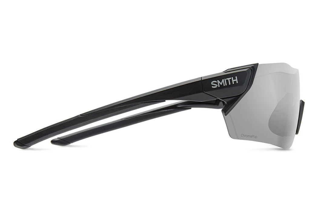Smith Attack Sunglasses Matte Black ChromaPop Platinum Mirror + Bonus Lens New