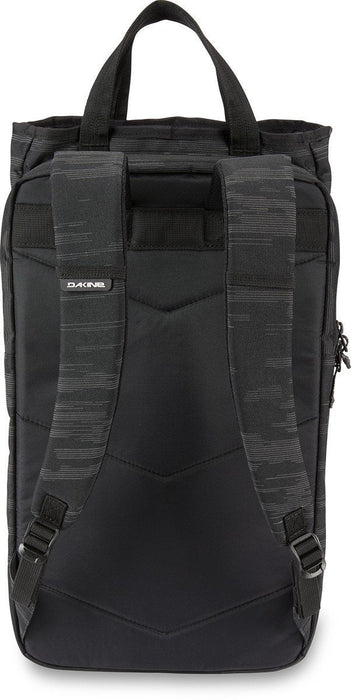 dakine black leather backpack Dakine Barrel Pack 25L Laptop Backpack Flash Reflective Black New — Boarderline Insanity