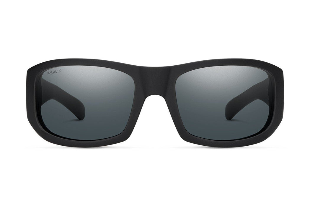 Smith Bauhaus Sunglasses Matte Black Frame, Polarized Gray Lens New