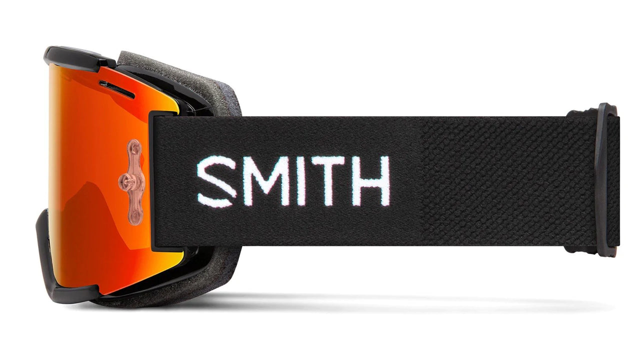 Smith Squad MTB / Bike Goggles Black ChromaPop Everyday Red + Bonus Lens New