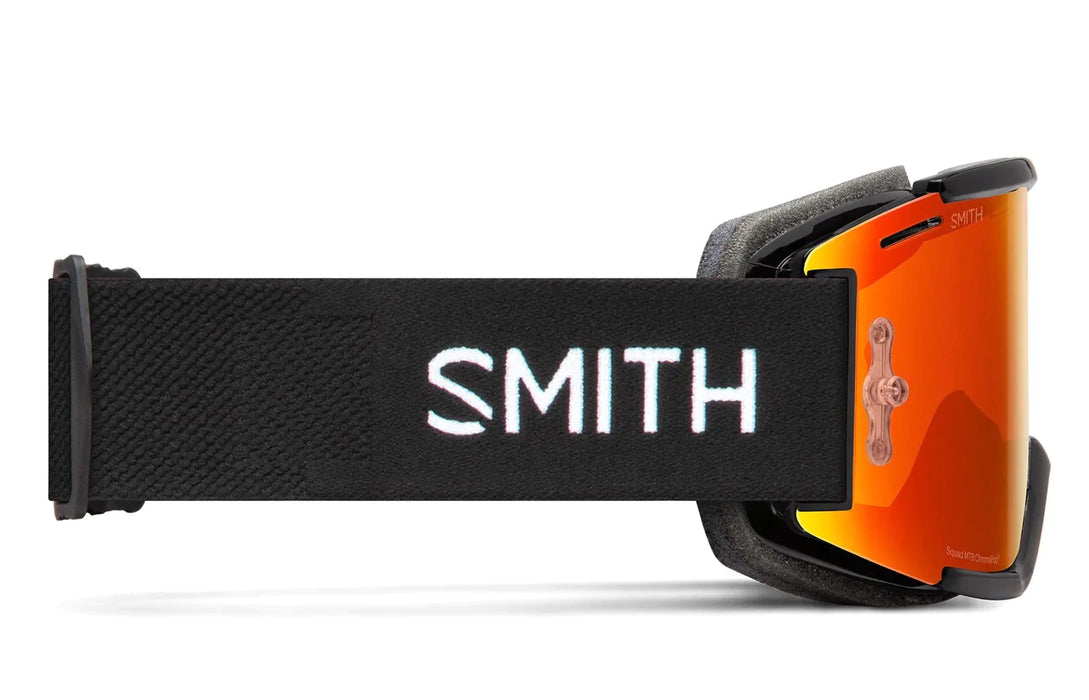 Smith Squad MTB / Bike Goggles Black ChromaPop Everyday Red + Bonus Lens New