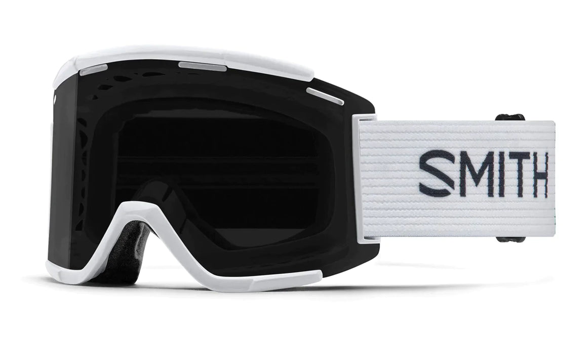 Smith Squad XL MTB/Bike Goggles White ChromaPop Sun Black + Bonus Lens New