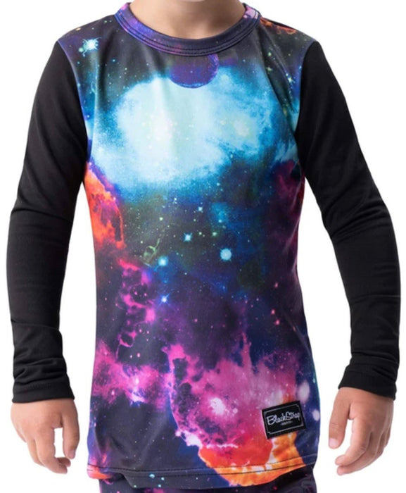 BlackStrap Kid's Therma Crew Top Base Layer L/S Shirt XS 3-4 Space Galactic New