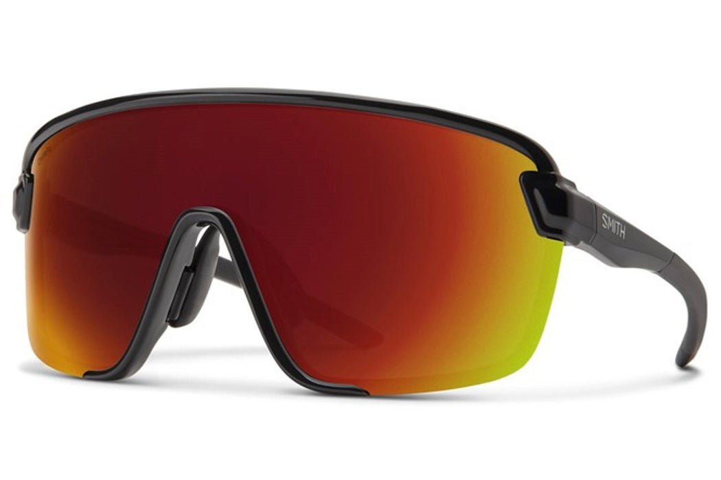 Smith Bobcat Sunglasses Black Frame, Chromapop Red Mirror Lens + Bonus Lens New