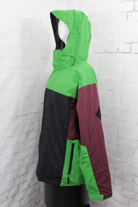 Bonfire Emerson Snowboard Jacket, Men's Large, Black / Gator (Green) New