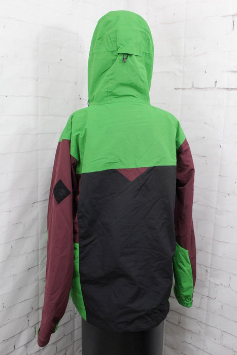 Bonfire Emerson Snowboard Jacket, Men's Large, Black / Gator (Green) New