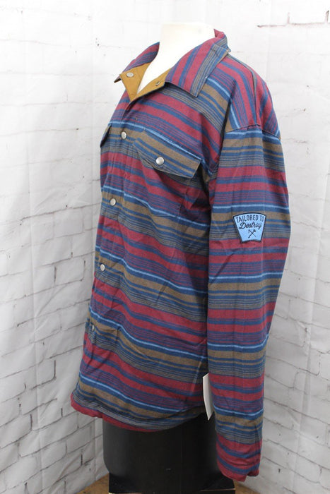 Bonfire Division Snap-Up Shirt/Reversible Jacket, Mens Large, Midnight/Gold New