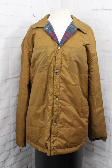Bonfire Division Snap-Up Shirt/Reversible Jacket, Mens Large, Midnight/Gold New