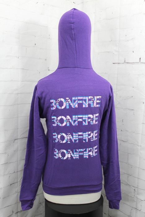 Bonfire Computer Full-Zip Hoodie, Women's Size Medium, Purple Violet New