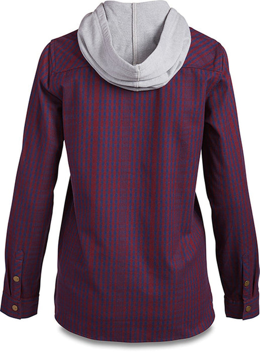 Dakine Women's Brighton Winter Flannel Hooded L/S Shirt Medium Rosewood New