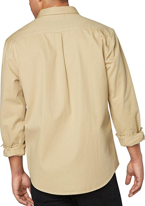 Dakine Men's Corey Woven Twill Button Down Long Sleeve Shirt Large Barley Tan