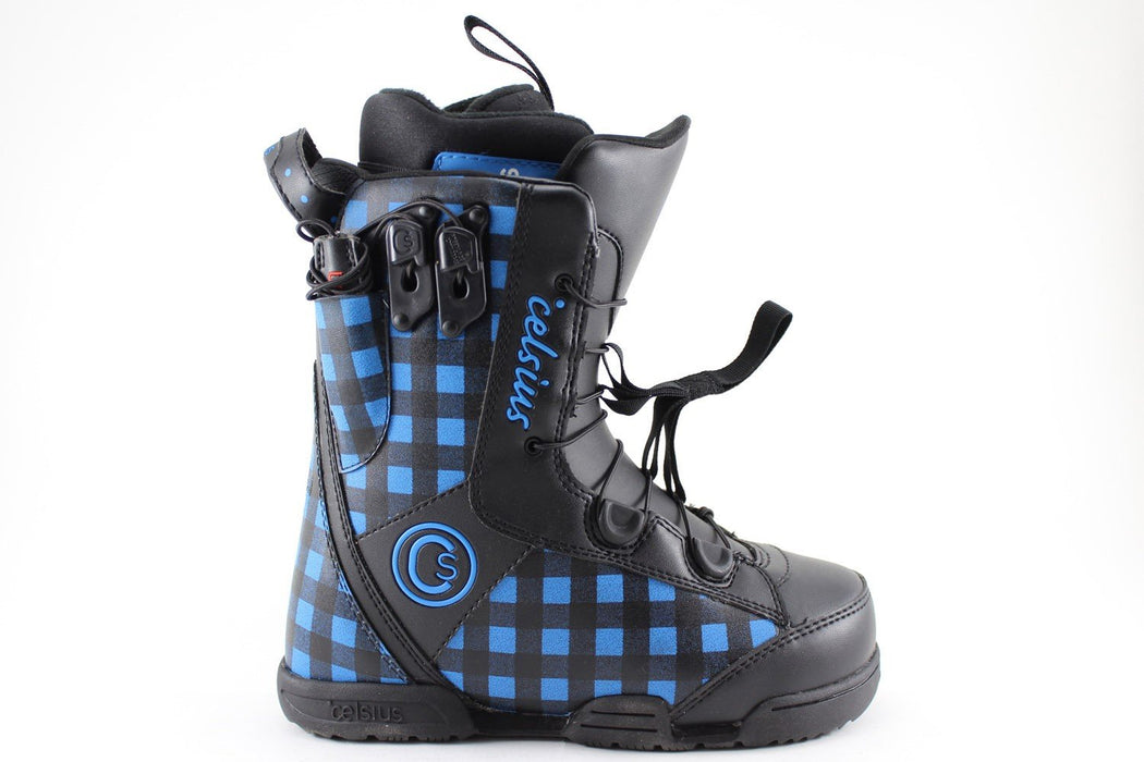 Celsius Fenom-Ozone Snowboard Boots 7.5 Cyan Plaid New Old Stock
