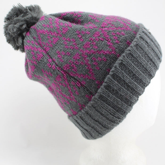 Coal The Olive Pom Beanie, One Size Fits Most, Charcoal / Fuchsia New