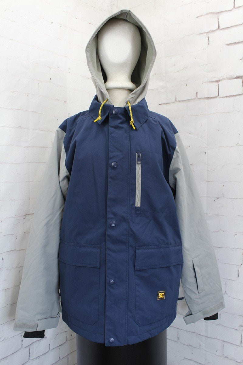 DC Bandwidth Snowboard Jacket Men s Medium Dress Blues New Boarderline Insanity