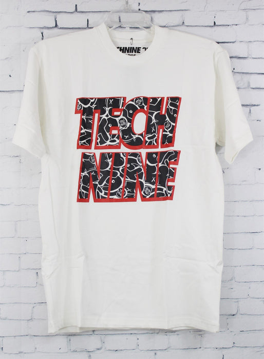 Technine Mens Da-Block Short Sleeve T-Shirt XL White New