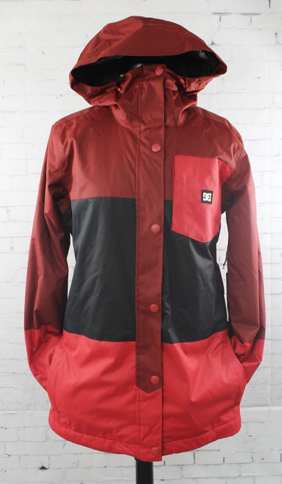 DC Women's Defy Insulated Snowboard Jacket Medium Syrah Black Red New