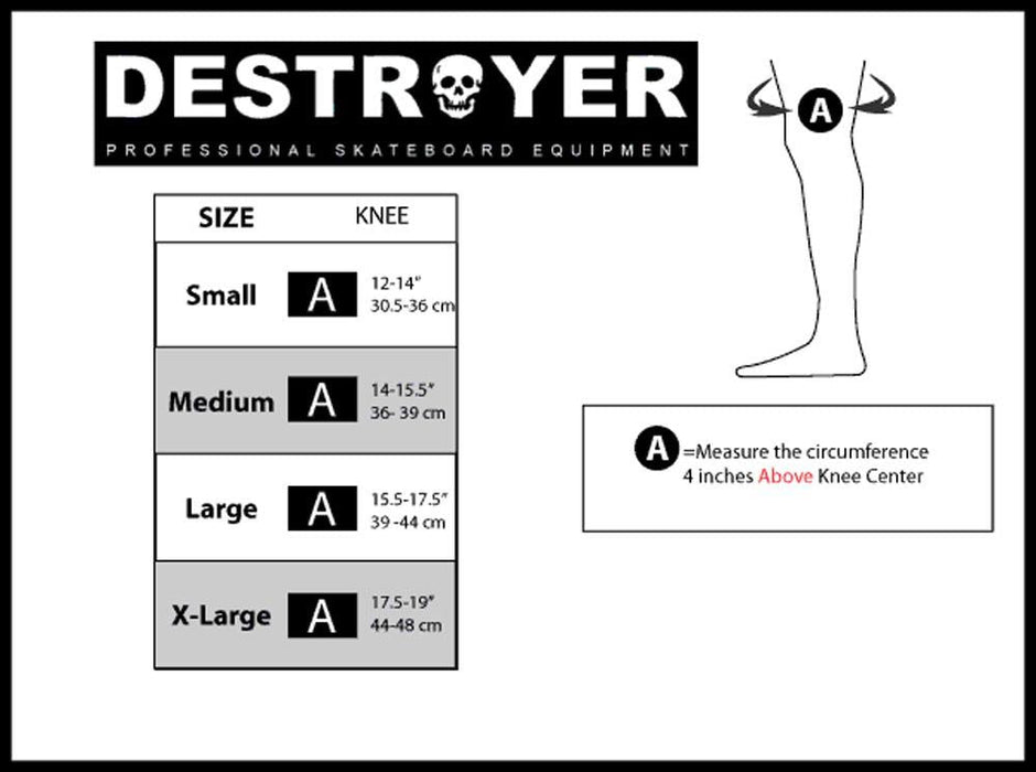 New Set Destroyer Park Series Skate Knee Pads Black and White Small P/Series