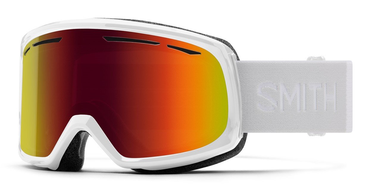 Smith Drift Ski / Snow Goggles White Frame, Red Sol-X Mirror Lens New