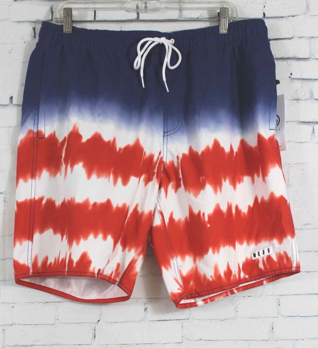Neff Dyed Stripe Hot Tub Shorts Mens Large American