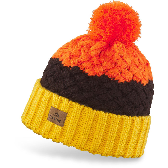 Dakine Emory Chunky Waffle Knit Pom Beanie Day Lily / Mole / Orange New