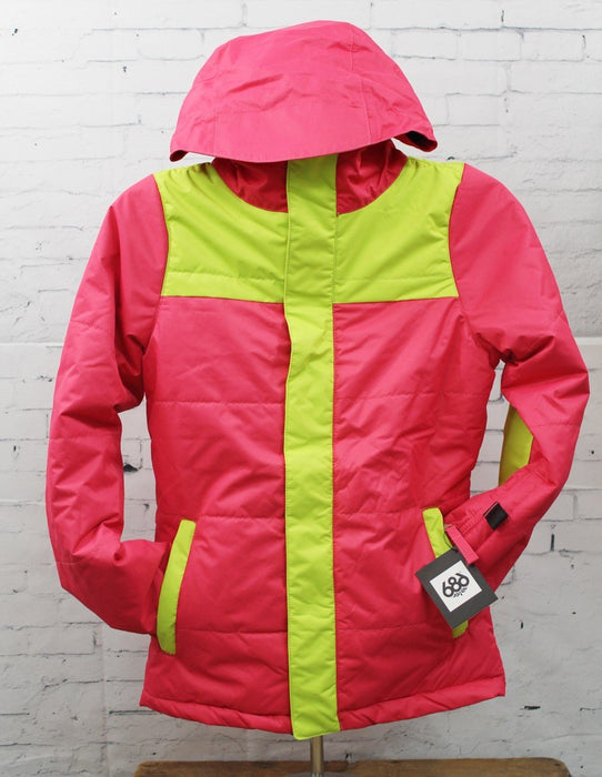 686 Youth Girls Ella Insulated Snowboard Jacket Med Fuschia Colorblock