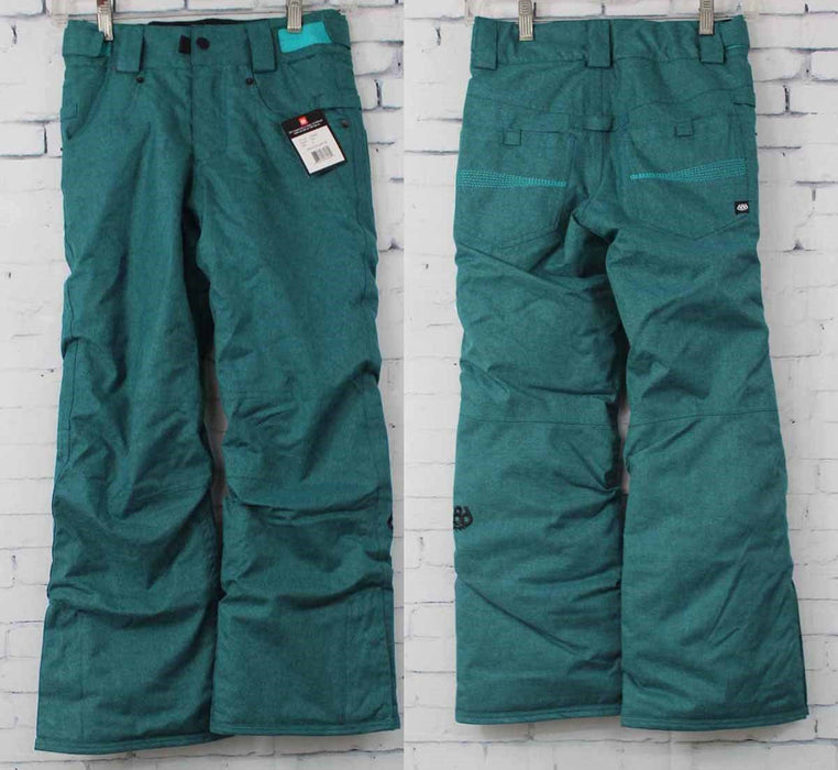 Girls 686 Elsa Insulated Snowboard Pants Small Teal