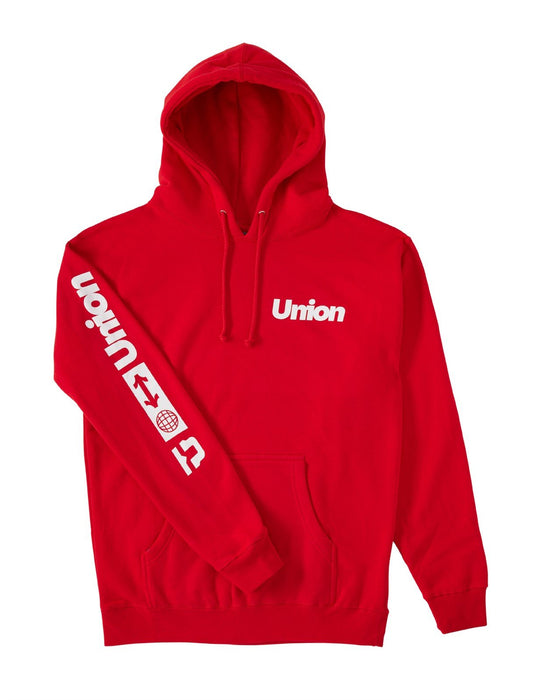Union Binding Company Global Fleece Lined Hoodie Men's Size Large Red New