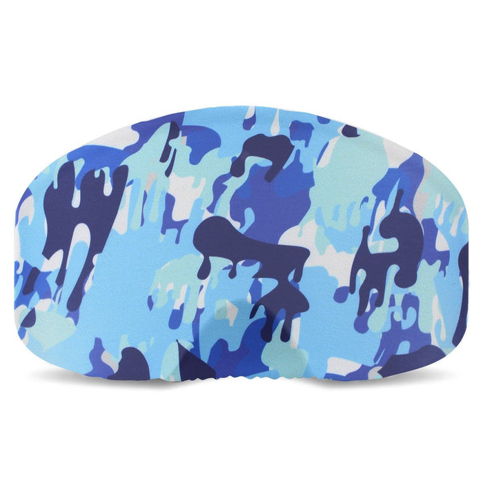 BlackStrap Goggle Cover for Protecting Snowboard Goggle Lens Drippy Camo Blue