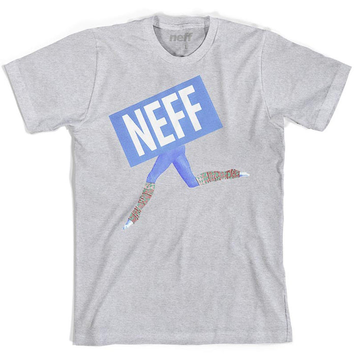 Neff Gone Short Sleeve Tee T-Shirt, Men's Large, Athletic Heather Grey New